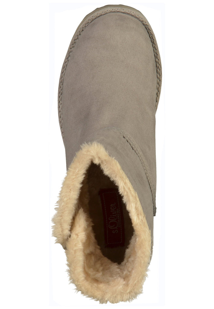 s.Oliver Stiefelette Lederimitat/Textil Grau