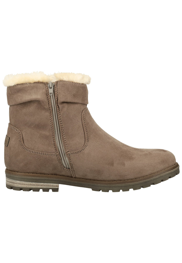 s.Oliver Stiefelette Lederimitat/Textil Grau Warmfutter