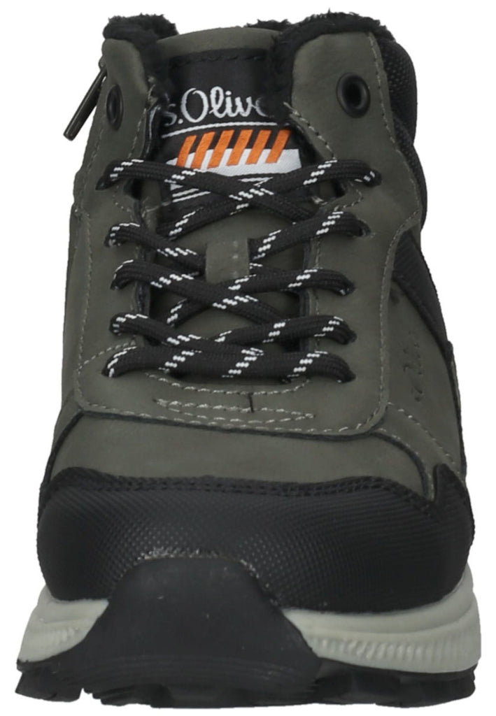 s.Oliver Stiefelette Lederimitat/Textil Khaki Warmfutter