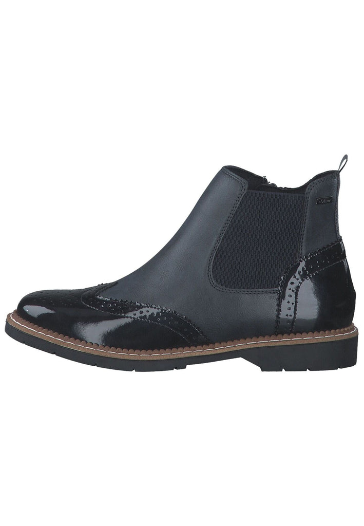 s.Oliver Stiefelette Lederimitat/Textil Navy