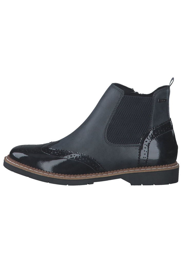 s.Oliver Stiefelette Lederimitat/Textil Navy