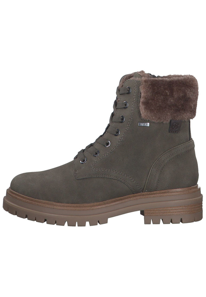 s.Oliver Stiefelette Lederimitat/Textil Olive