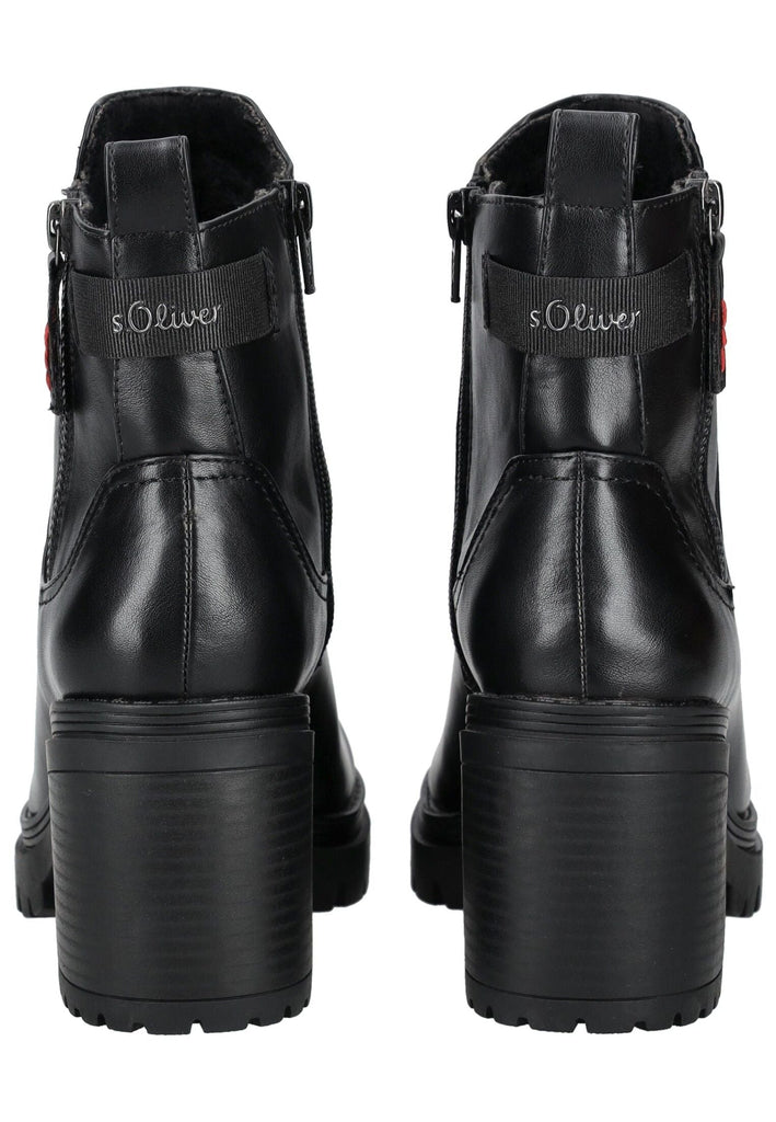 s.Oliver Stiefelette Lederimitat/Textil Schwarz