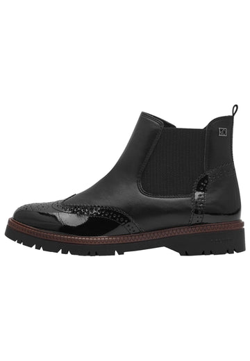 s.Oliver Stiefelette Lederimitat/Textil Schwarz