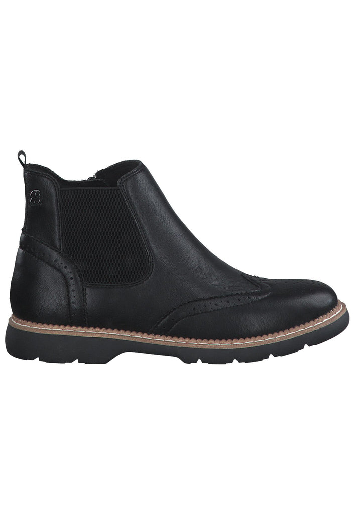 s.Oliver Stiefelette Lederimitat/Textil Schwarz