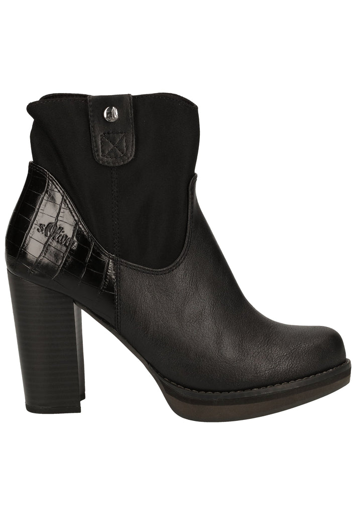 s.Oliver Stiefelette Lederimitat/Textil Schwarz