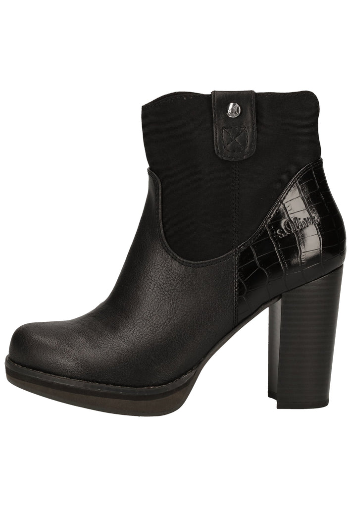 s.Oliver Stiefelette Lederimitat/Textil Schwarz