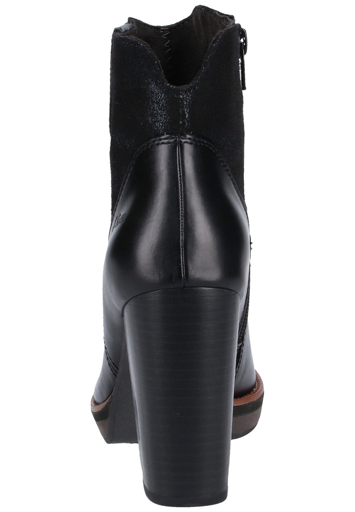 s.Oliver Stiefelette Lederimitat/Textil Schwarz