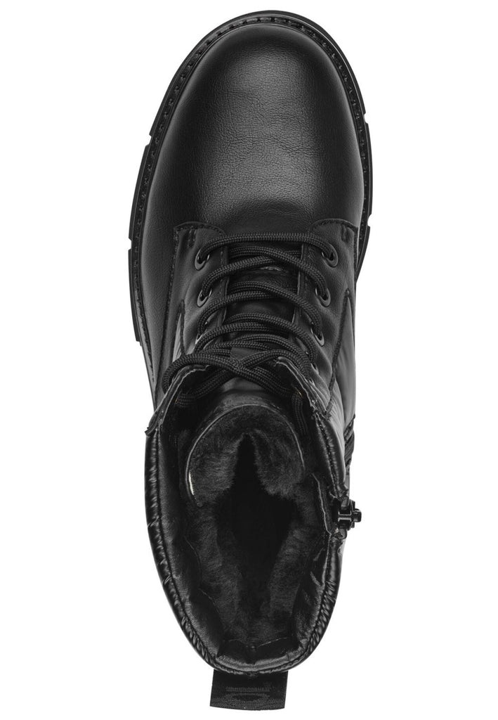 s.Oliver Stiefelette Lederimitat/Textil Schwarz Warmfutter