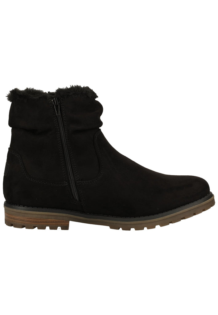 s.Oliver Stiefelette Lederimitat/Textil Schwarz Warmfutter