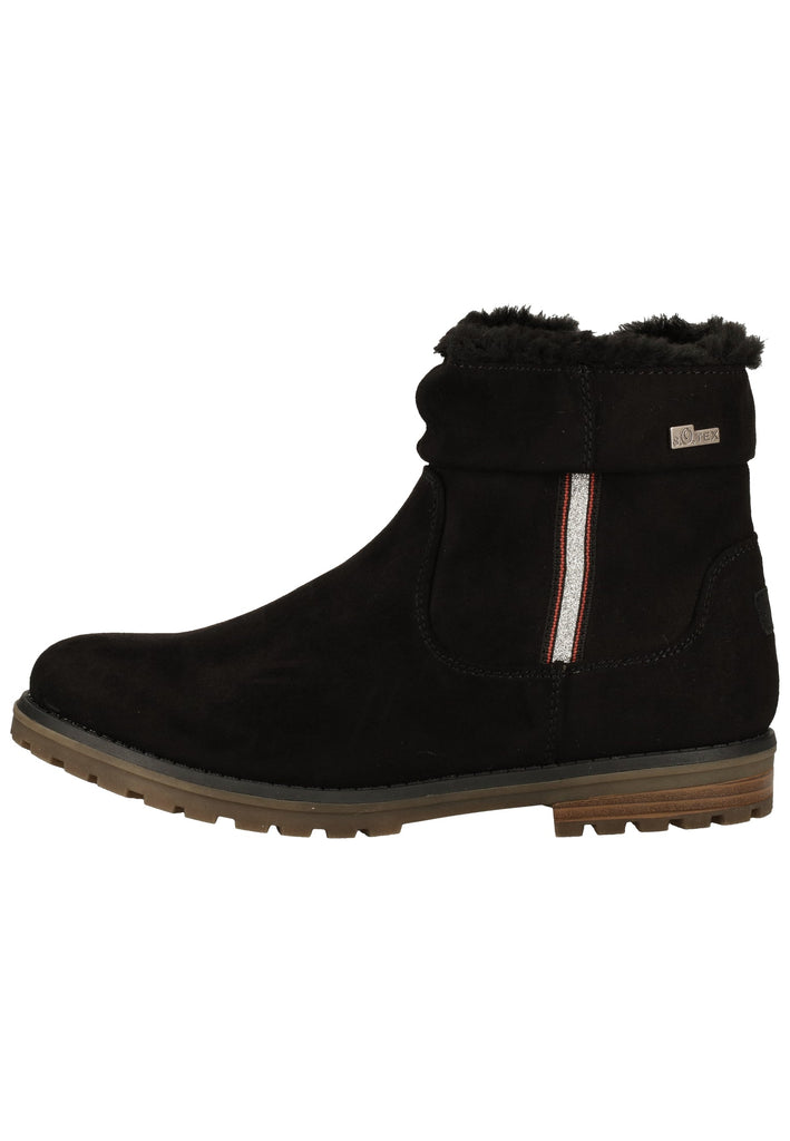 s.Oliver Stiefelette Lederimitat/Textil Schwarz Warmfutter