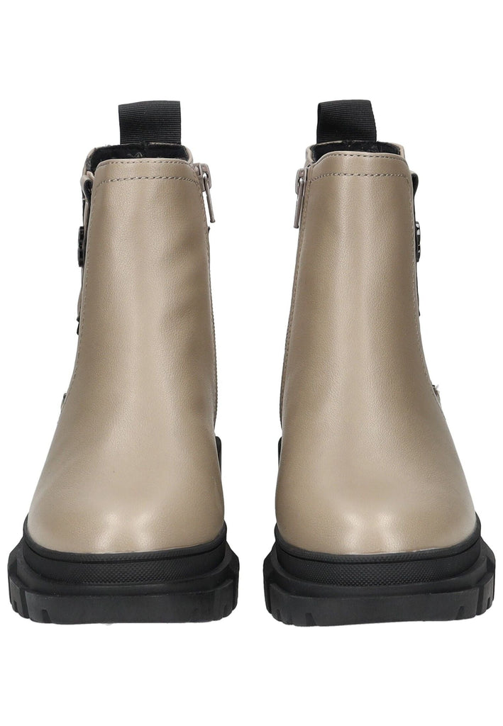 s.Oliver Stiefelette Lederimitat/Textil Taupe