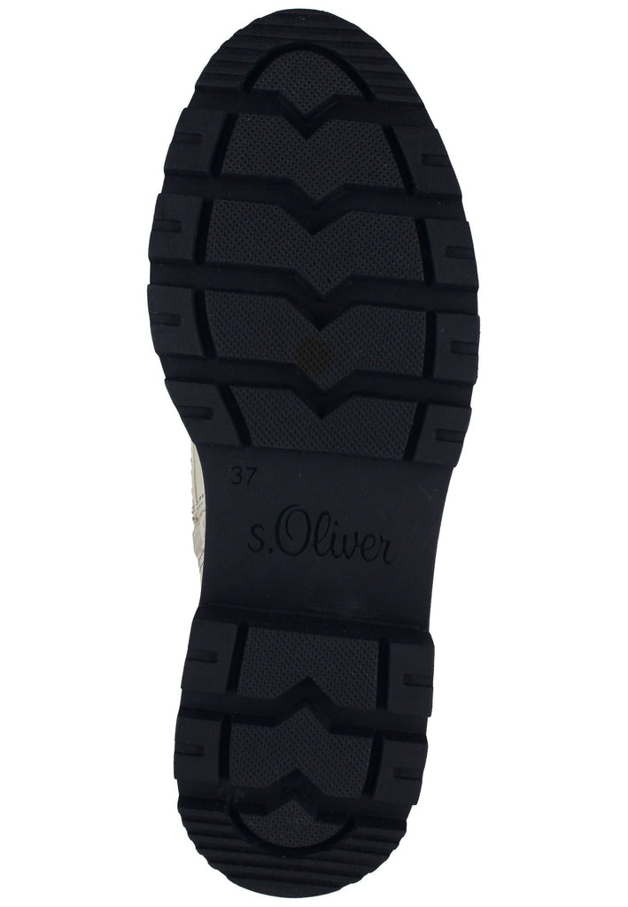 s.Oliver Stiefelette Lederimitat Weiß