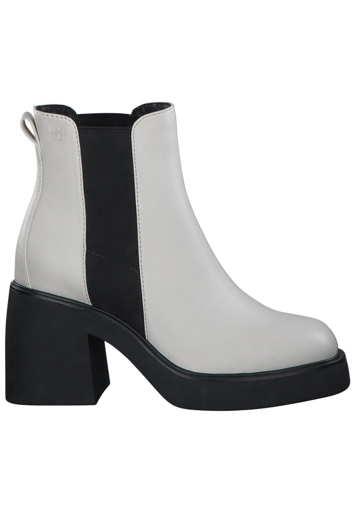 s.Oliver Stiefelette Lederimitat Weiß