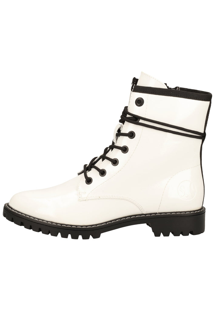 s.Oliver Stiefelette Lederimitat Weiß