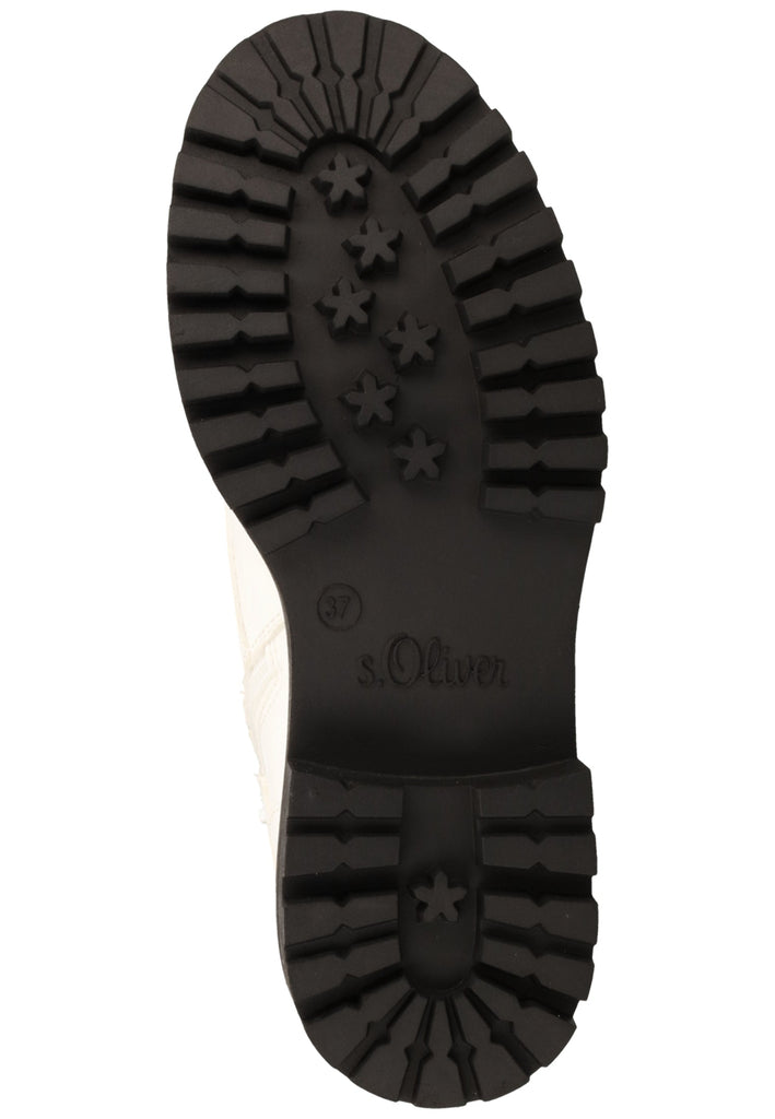 s.Oliver Stiefelette Lederimitat Weiß