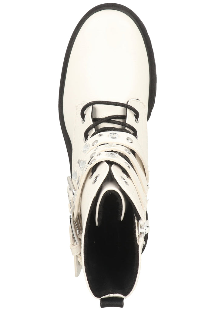 s.Oliver Stiefelette Lederimitat Weiß