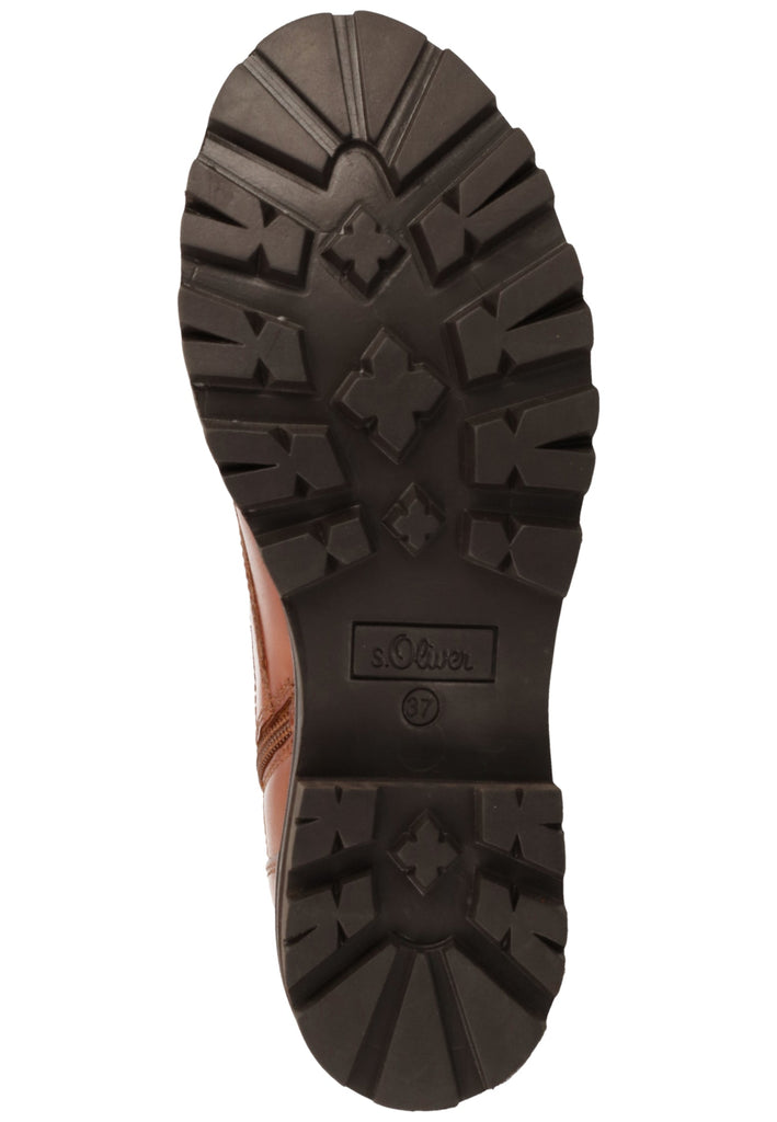 s.Oliver Stiefelette Nappaleder Cognac