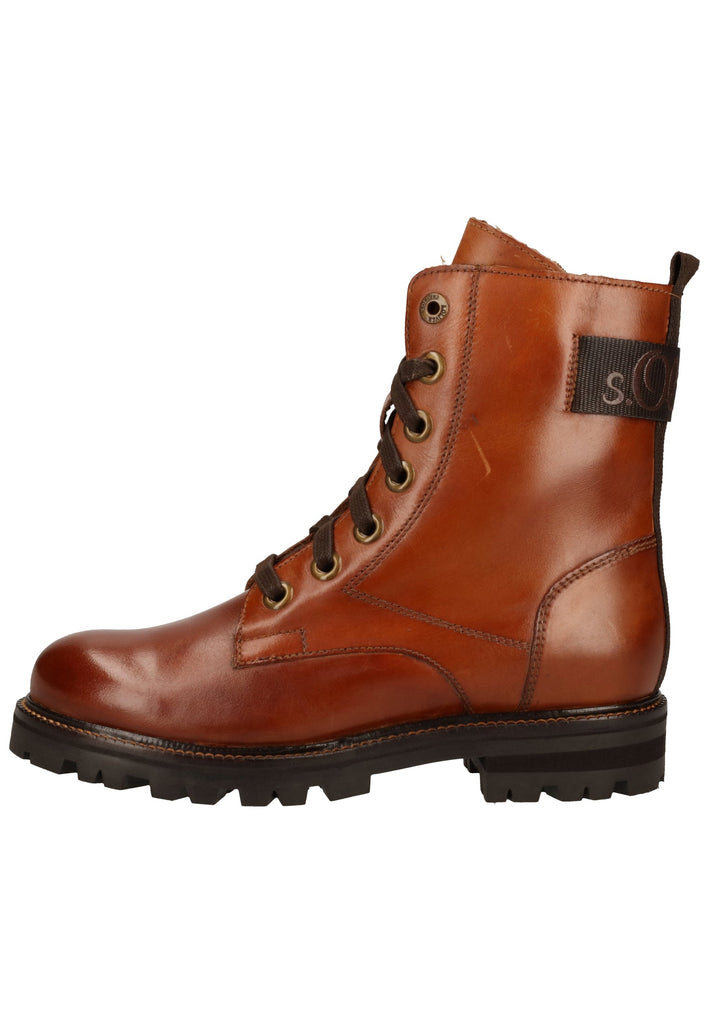 s.Oliver Stiefelette Nappaleder Cognac