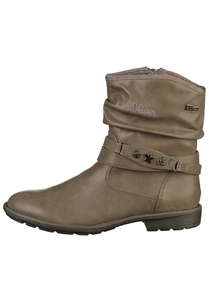 s.Oliver Stiefelette Nappaleder Grau