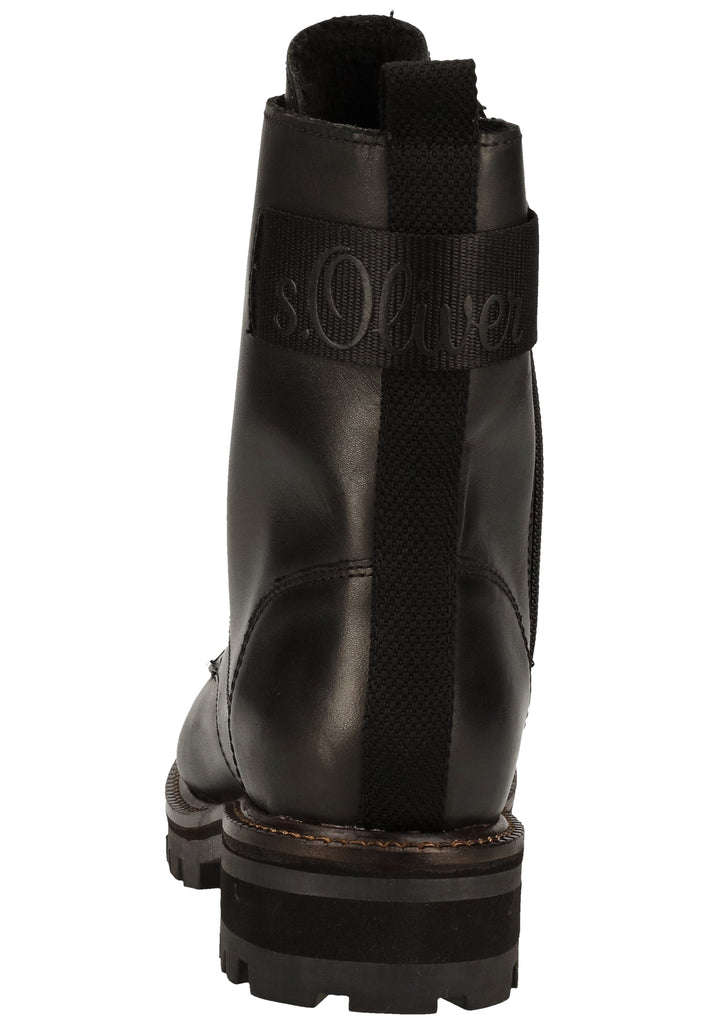 s.Oliver Stiefelette Nappaleder Schwarz
