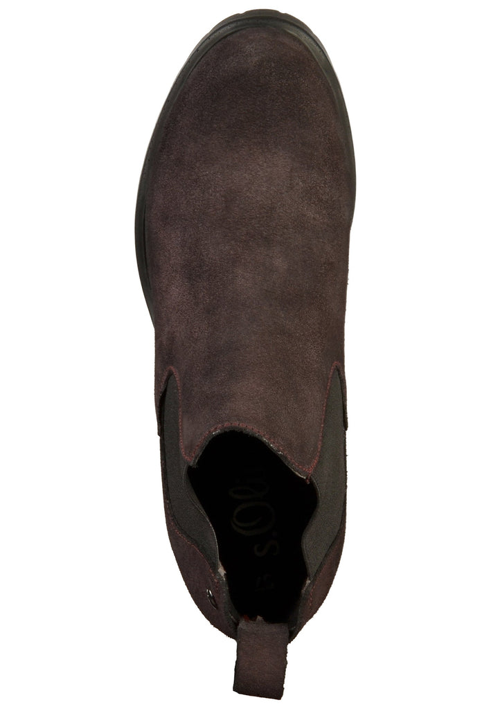 s.Oliver Stiefelette Nubukleder Bordeaux