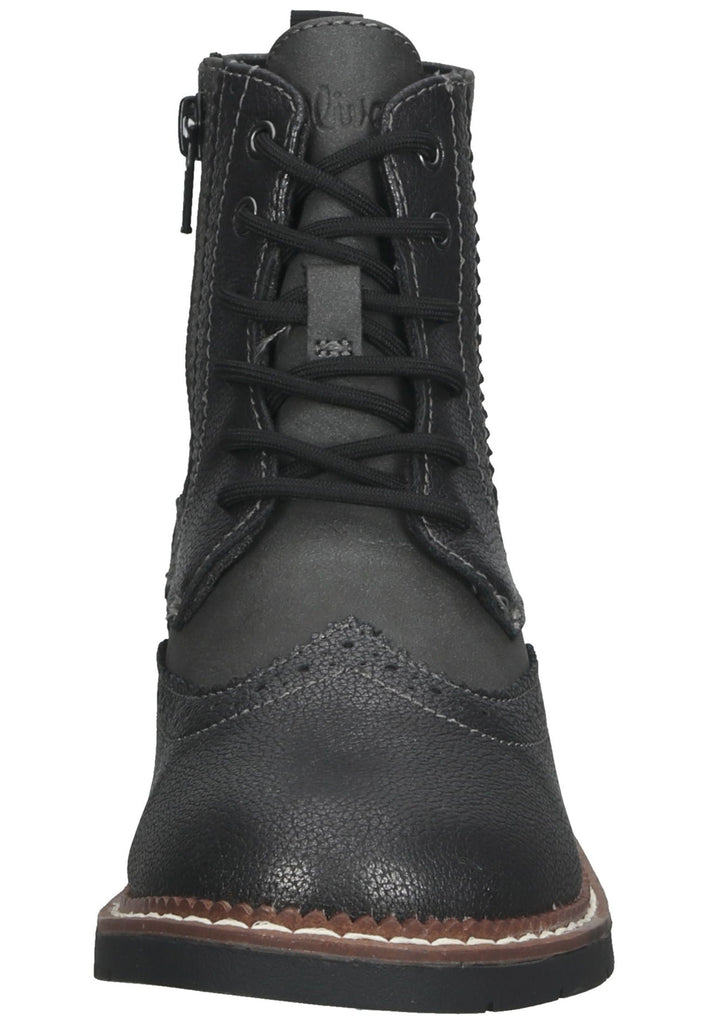 s.Oliver Stiefelette Synthetik Grau