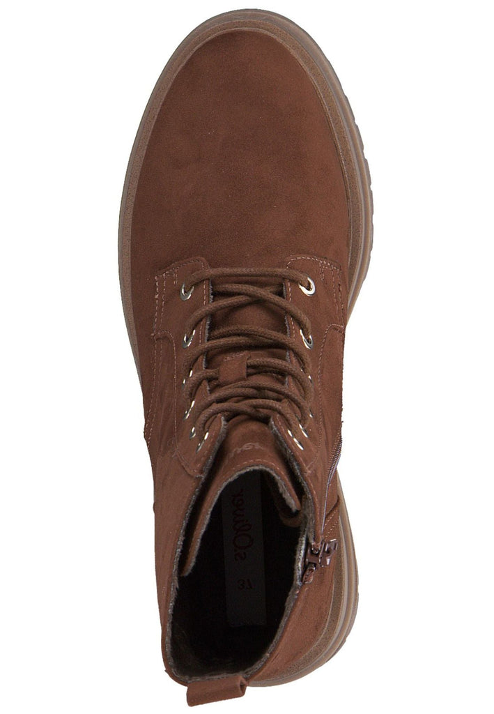 s.Oliver Stiefelette Textil Cognac
