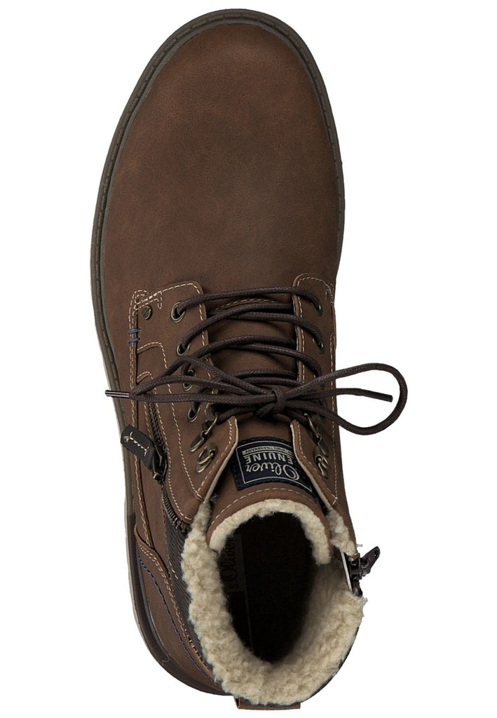 s.Oliver Stiefelette Textil Cognac