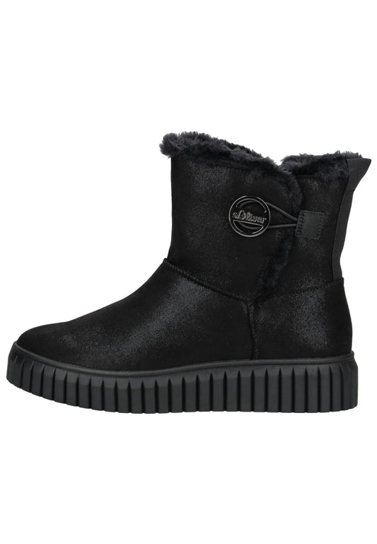 s.Oliver Stiefelette Textil Schwarz Kombi Warmfutter