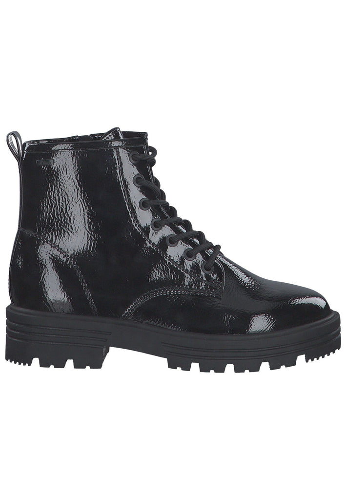 s.Oliver Stiefelette Textil Schwarz Lack