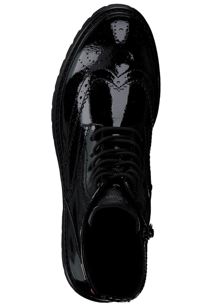 s.Oliver Stiefelette Textil Schwarz Lack
