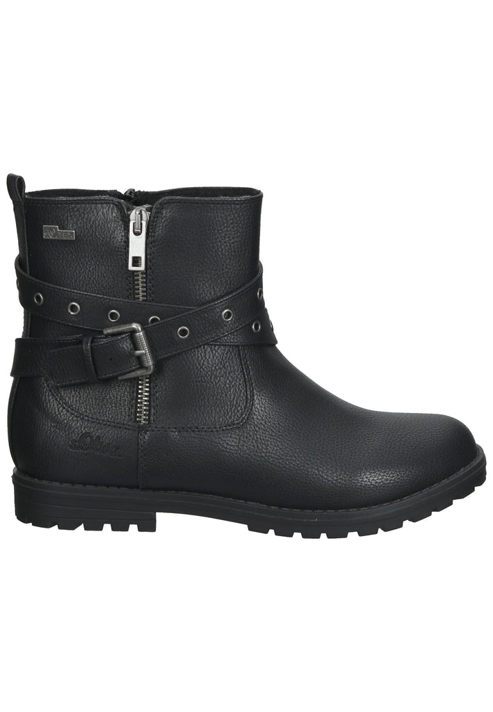 s.Oliver Stiefelette Textil Schwarz Warmfutter