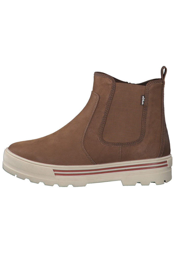 s.Oliver Stiefelette Textil Tan