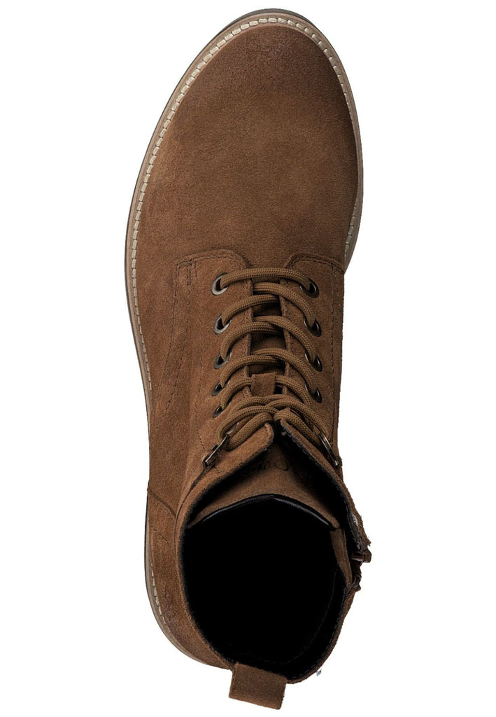 s.Oliver Stiefelette Veloursleder Cognac