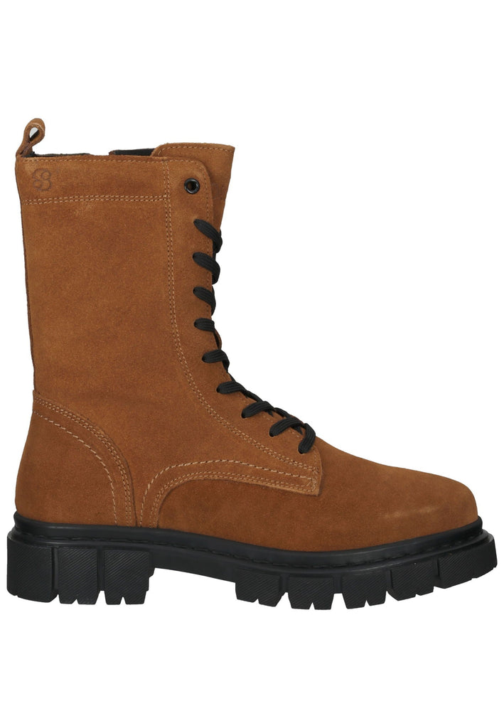 s.Oliver Stiefelette Veloursleder Cognac Warmfutter