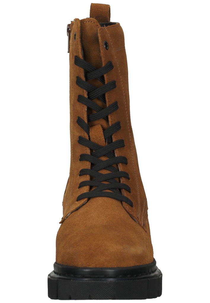 s.Oliver Stiefelette Veloursleder Cognac Warmfutter