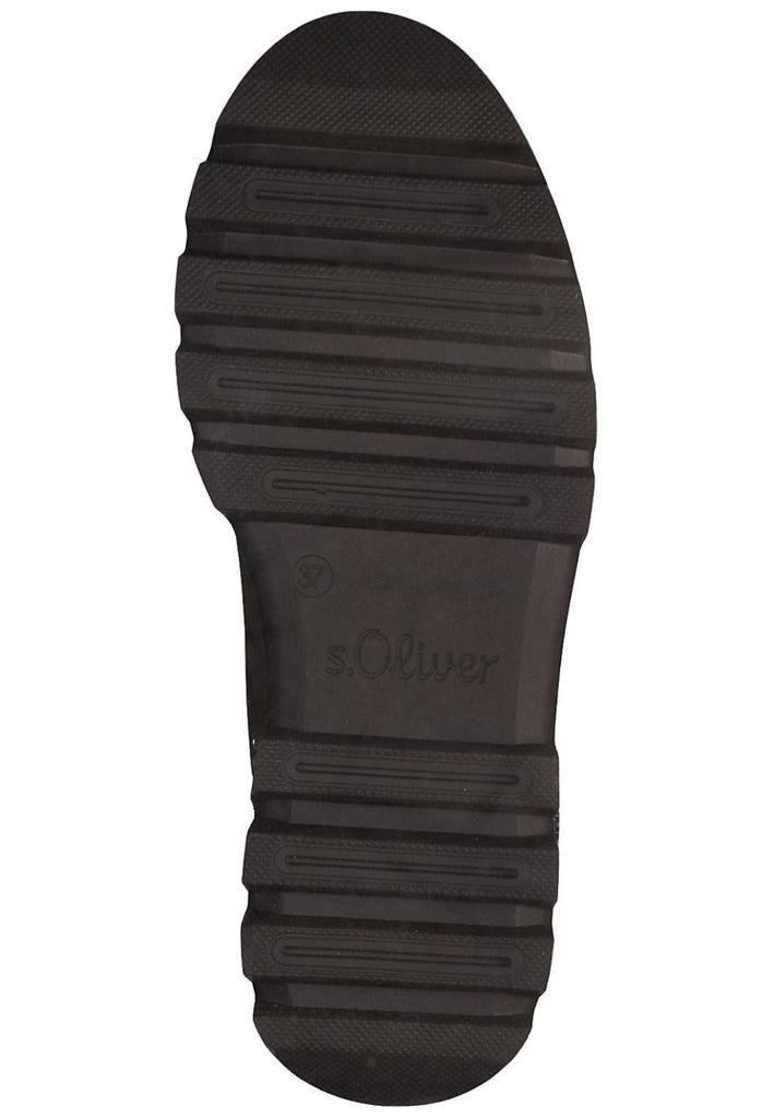 s.Oliver Stiefelette Veloursleder Khaki Warmfutter