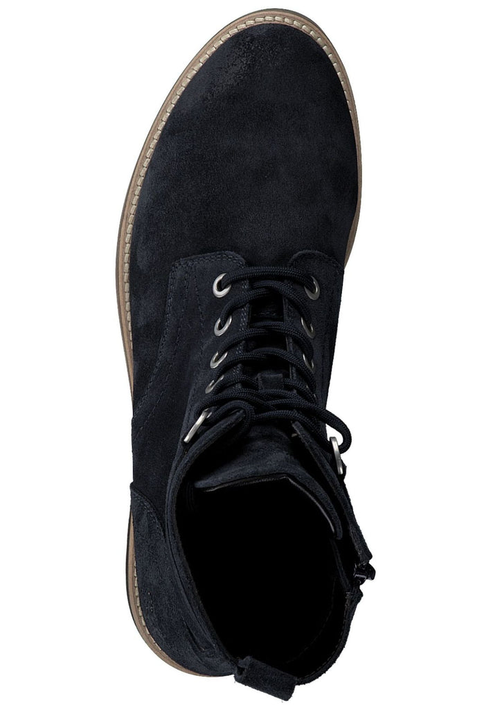 s.Oliver Stiefelette Veloursleder Navy