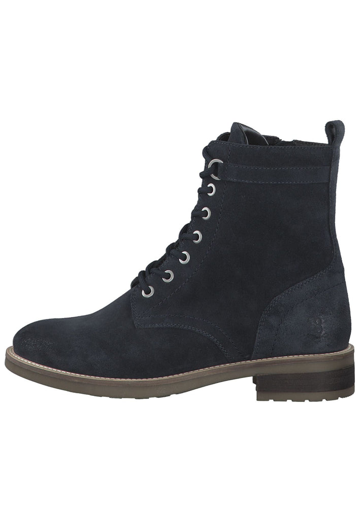 s.Oliver Stiefelette Veloursleder Navy