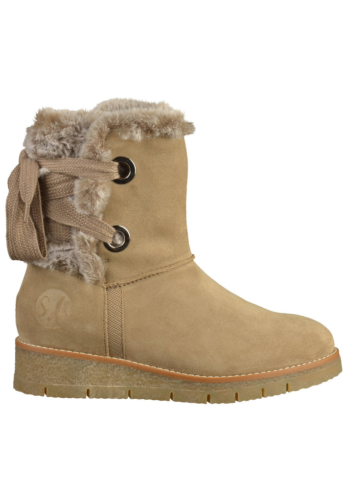 s.Oliver Stiefelette Veloursleder Pepper