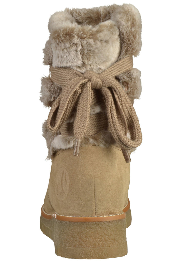 s.Oliver Stiefelette Veloursleder Pepper