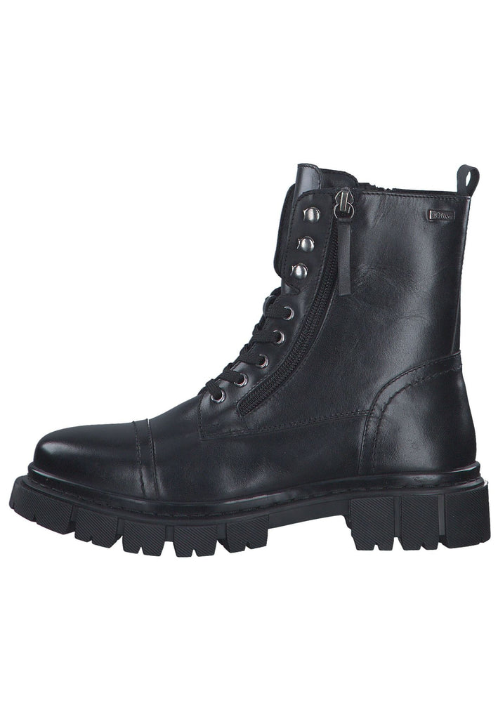 Stiefeletten s.Oliver Stiefelette Leder Black