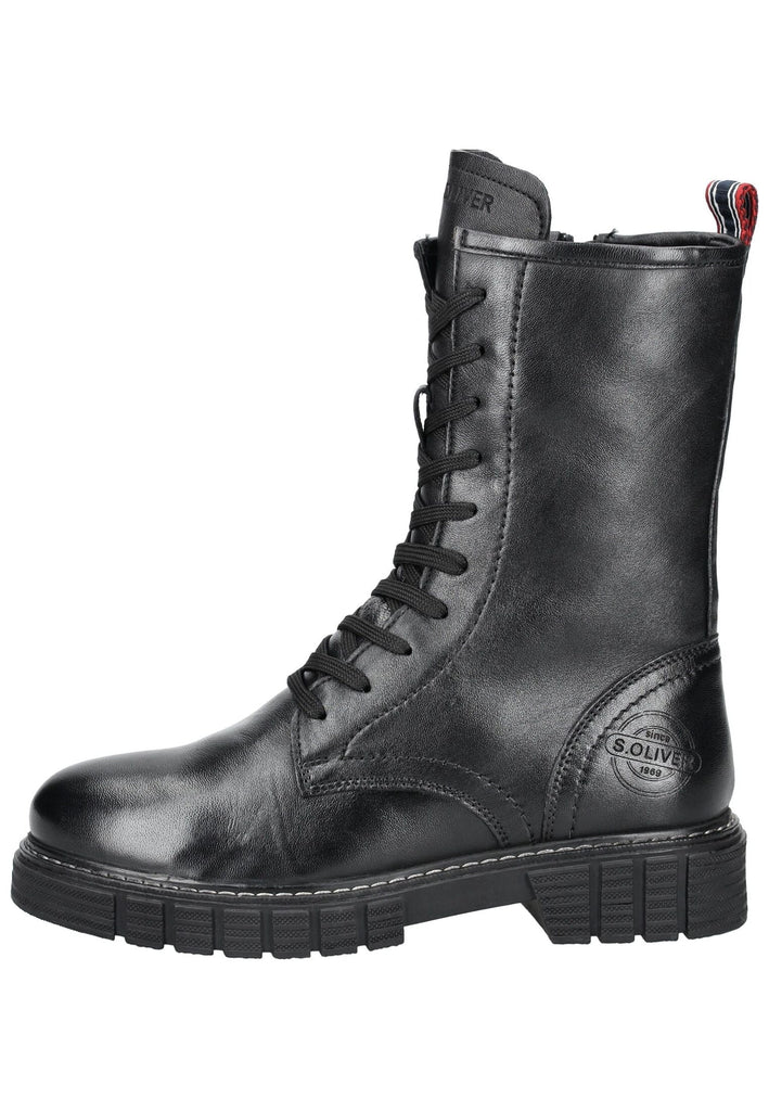 Stiefeletten s.Oliver Stiefelette Leder Schwarz