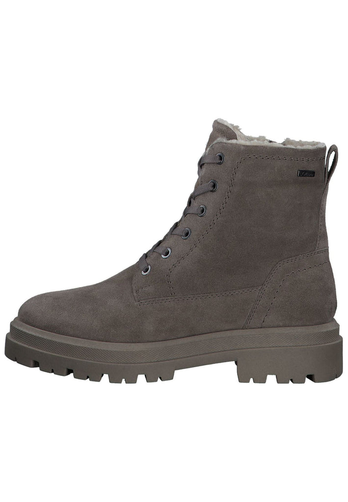 Stiefeletten s.Oliver Stiefelette Leder Taupe