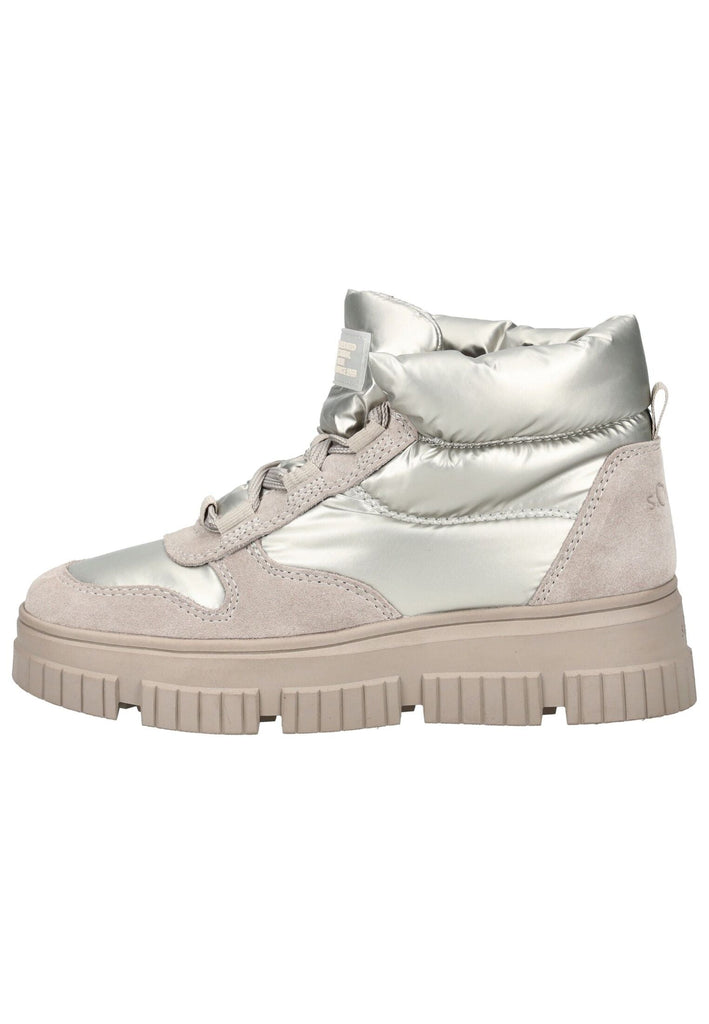 Stiefeletten s.Oliver Stiefelette Leder/Textil Champagne Warmfutter
