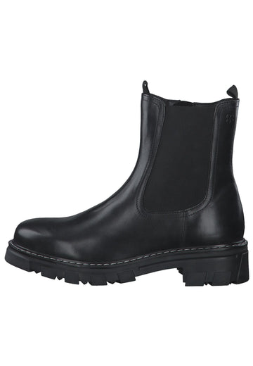 Stiefeletten s.Oliver Stiefelette Leder/Textil Schwarz