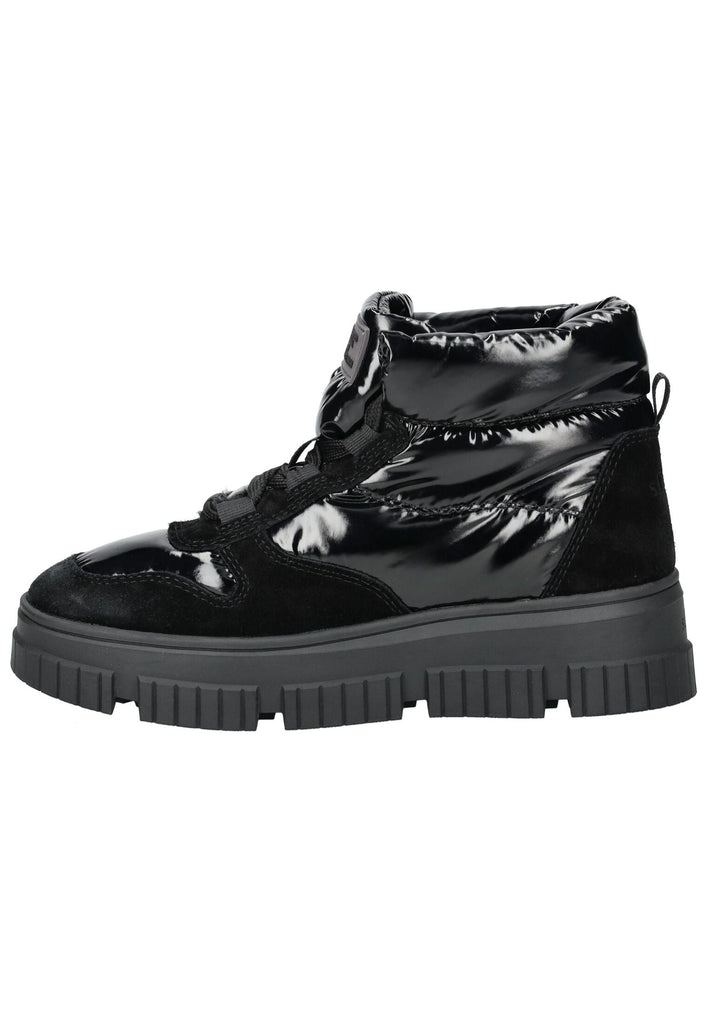 Stiefeletten s.Oliver Stiefelette Leder/Textil Schwarz Warmfutter