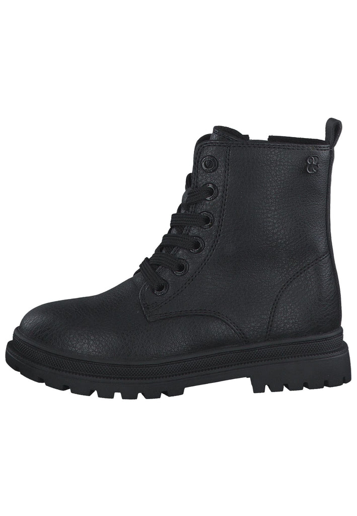 Stiefeletten s.Oliver Stiefelette Lederimitat Schwarz