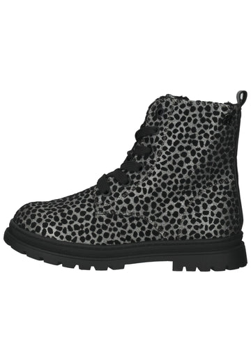 Stiefeletten s.Oliver Stiefelette Lederimitat Schwarz Kombi Warmfutter